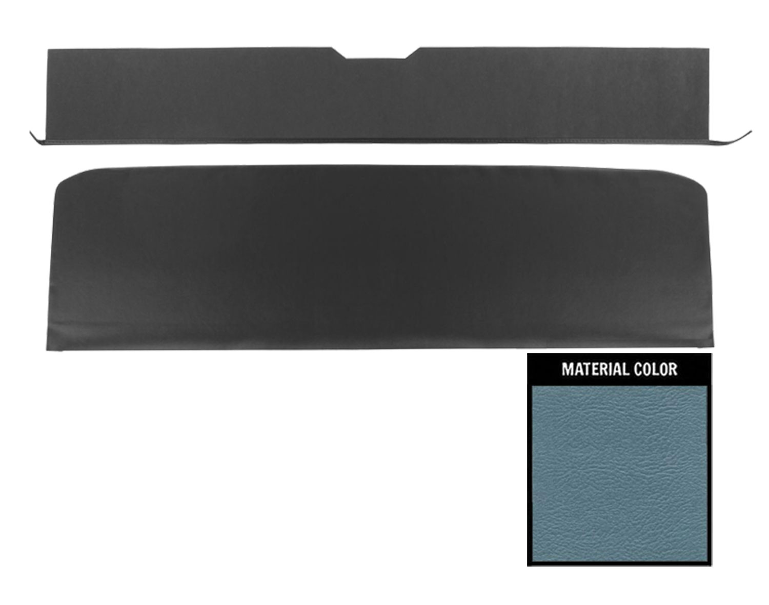 1965-67 TEMPEST/LEMANS CONVERTIBLE REAR SEAT PANELS (SET) LIGHT BLUE ...