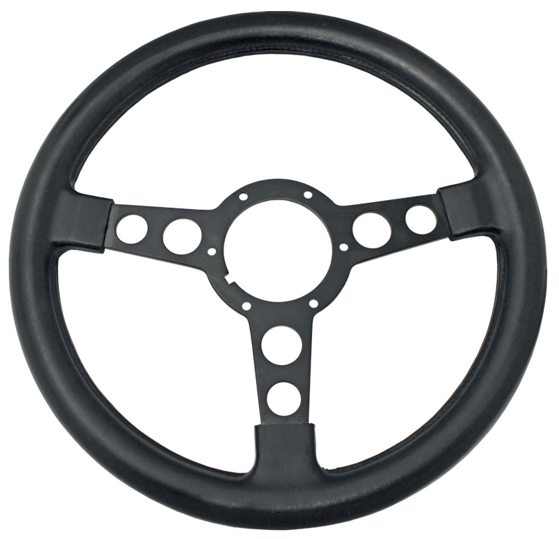 70-72 FORMULA STRNG WHEEL, BLK (EARLY THICK DESIGN) (RE)