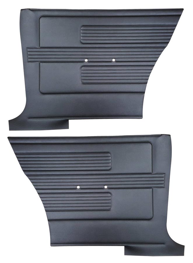 1967 INSIDE REAR QUARTER PANELS, HARDTOP AND SEDAN, PR, BLACK (100G) (RE)