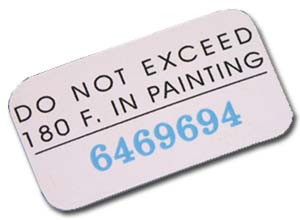 67-69 HOOD TACH WARNING DECAL(RE)