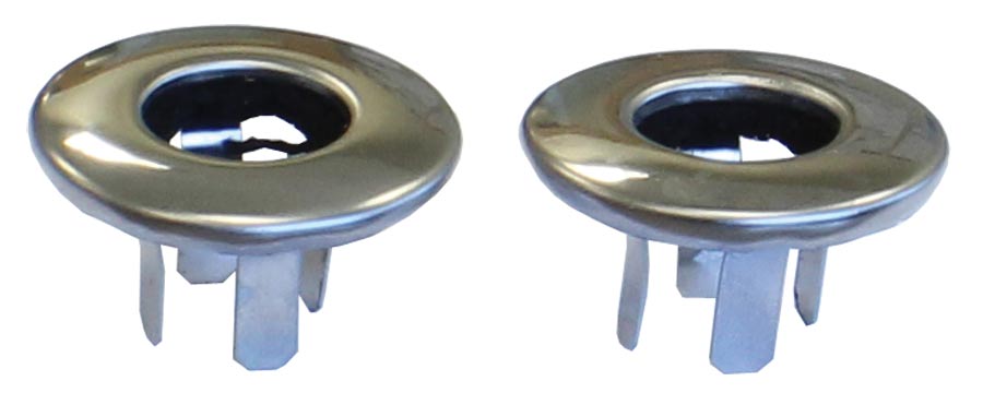 1968-1981 DOOR LOCK FERRULES, PAIR (RE)