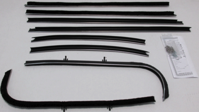 1968-1972 ORIGINAL STYLE GLASS CHANNEL WEATHERSTRIP, 2 DOOR SEDAN, (RE