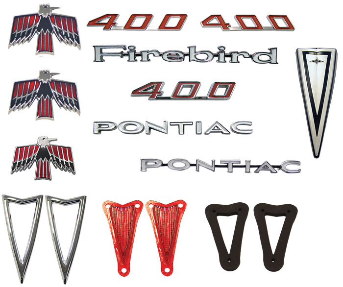 68 COMPLETE EXCELLENT QUALITY EMBLEM KIT, 400 (RE)