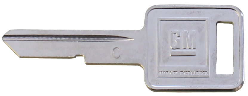 1980 IGNITION KEY BLANK (C) (GM)