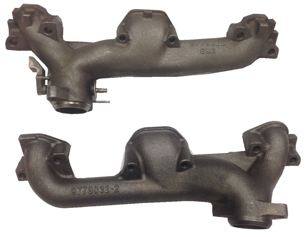 1964-68 STANDARD H.P. EXHAUST MANIFOLDS, WITH HEAT RISER VALVE (APE) 2 ...