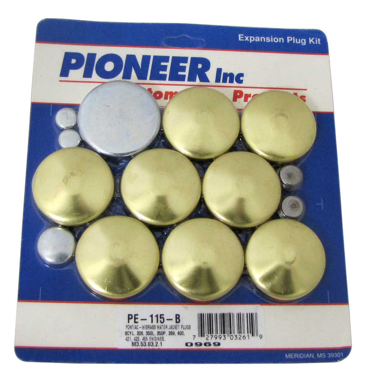 STEEL FREEZE PLUG SET ALL PONTIAC V 8 RP 