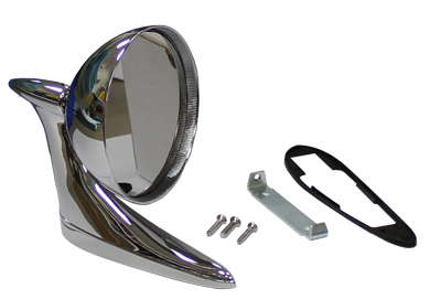 59-60 OUTSIDE REAR VIEW MIRROR LEFT HAND. PLEASE CLICK ON DETAILS. (RE)