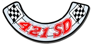 1962-1963 421 SUPER DUTY AIR CLEANER DECAL (RE)