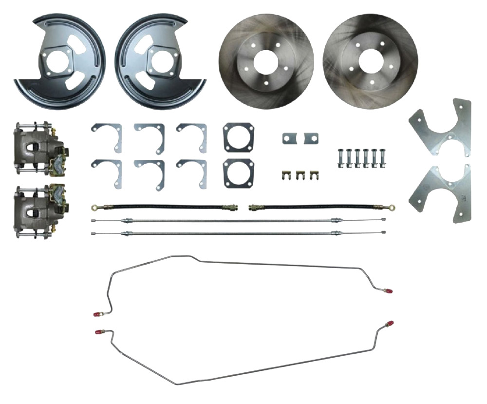 1966 REAR DISC BRAKE CONVERSION KIT WITH STAINLESS STEEL REAR AXLE ...