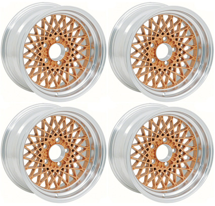 1987-92 17 X 9 GOLD GTA ALLOY WHEEL SET (RE)
